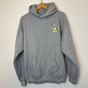 Disneyland 50th Anniversary Hoodie Sweatshirt Gray 2005 Vintage Cozy Oversized
